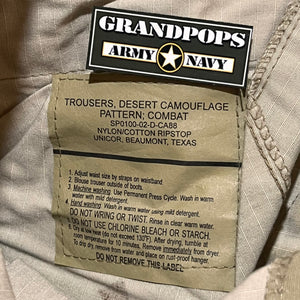U.S. Military DCU 3 Color Tri-Desert Camo Rip-Stop BDU Pants USA MADE W/ Storage Stains