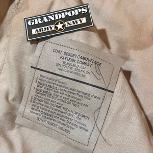 U.S. Military DCU 3 Color Tri-Desert Camo Twill BDU Jacket USA MADE W/ Storage Stains