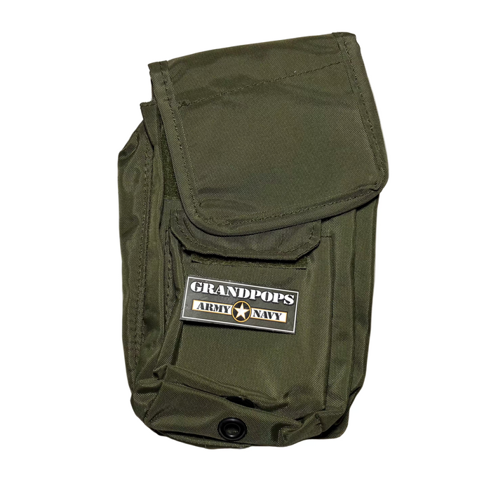 U.S. Military Original OD Green Nylon 2 Pocket General Purpose Pouch