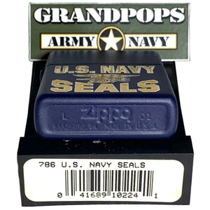 Retro Boxed U.S. Navy Seals Navy Blue Painted Finish USN Zippo