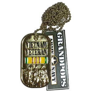 Vietnam Veteran "You Are Not Forgotten" Gold Colored Commemorative Dog Tag