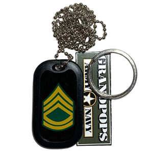U.S. Army Sergeant First Class (E-7) Commemorative Dog Tag Keychain