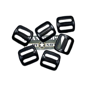 Black Plastic 3/4" Tri-Glide Sliders (6-Pack) with a 'Grandpops Army Navy' logo.