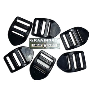 Black 1" Super Ladderlock Buckles (6-Pack) with a Grandpops Army Navy logo.
