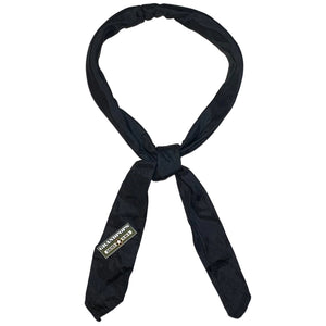U.S. Navy Black 3218 Polyester Neckerchief with a Grandpops Army Navy logo.