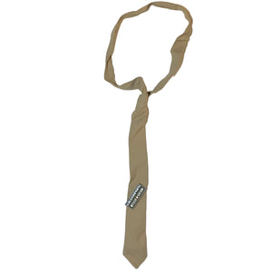 U.S. Marine Corps Vietnam War Era Khaki Man's Wool Tropical Class 3 Necktie with a Grandpops Army Navy logo.