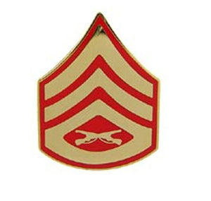 USMC E-6 Staff Sergeant Red/Gold Rank Pin