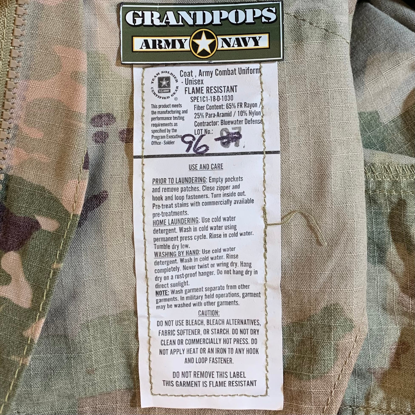 ocp gear U.S. Military OCP Scorpion FRACU Rayon Rip-Stop Jacket L-S / New