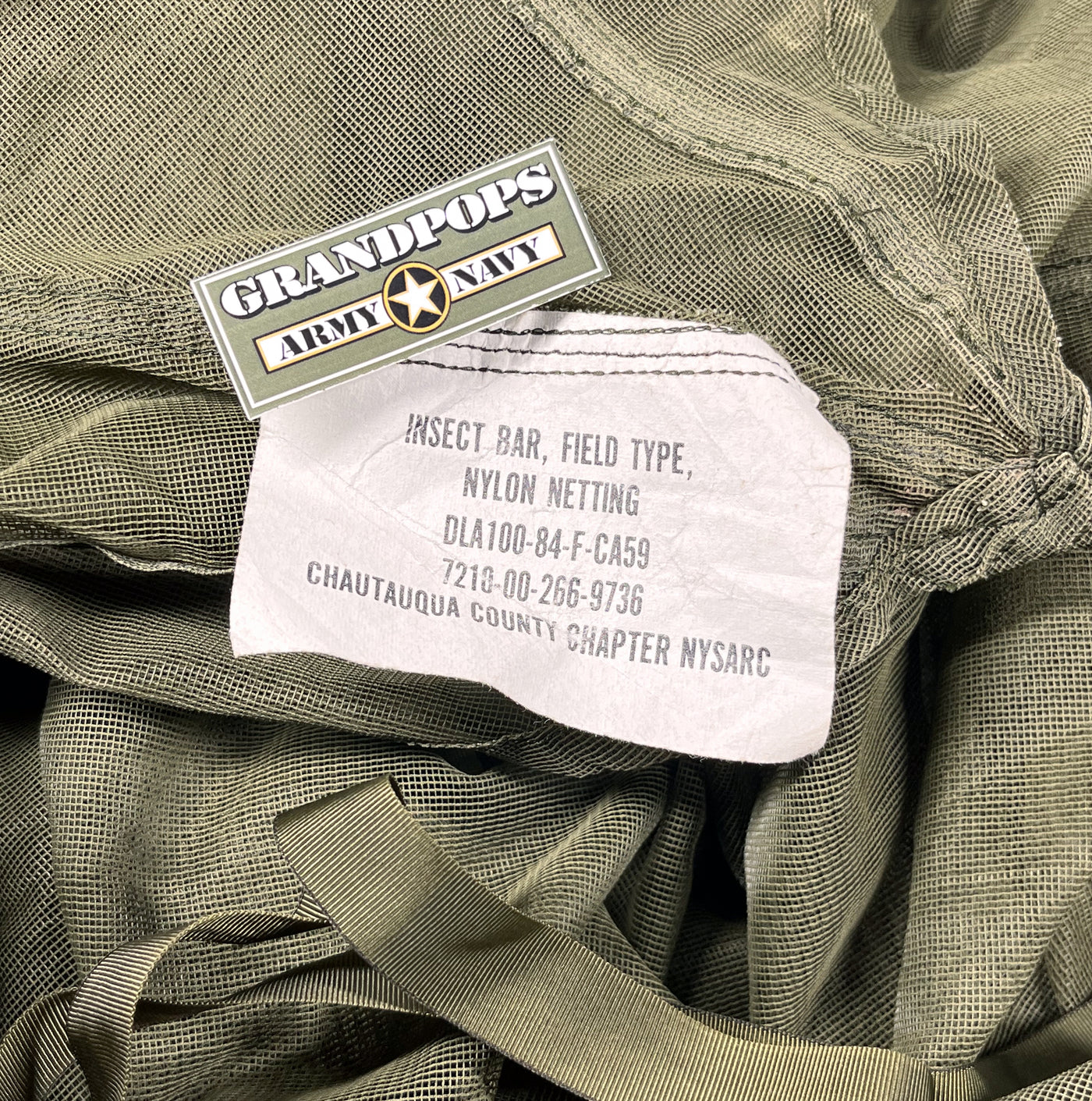 Navy Insect U.S. Military Original OD Green Mosquito Netting Insect Bar USED ...