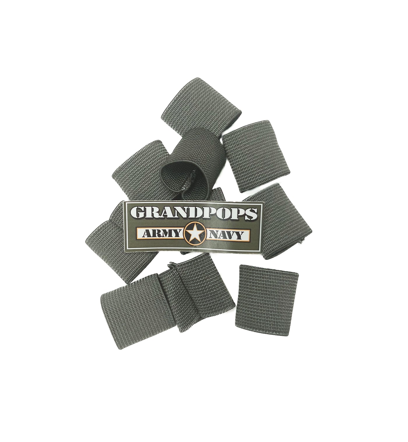 bands gear OD Green Elastic Gear Tie Strap Band 10pc - 1" ALICE Webbing