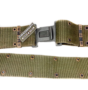 U.S. Military O.D. Green Pistol Belt w/ LC-2 Plastic Slide Buckle Made in USA