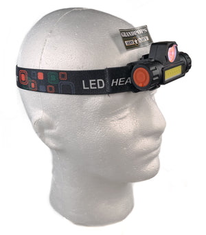 500 Lumen Rechargeable LED Headlamp / Flashlight Kit W/ Bicycle Mount