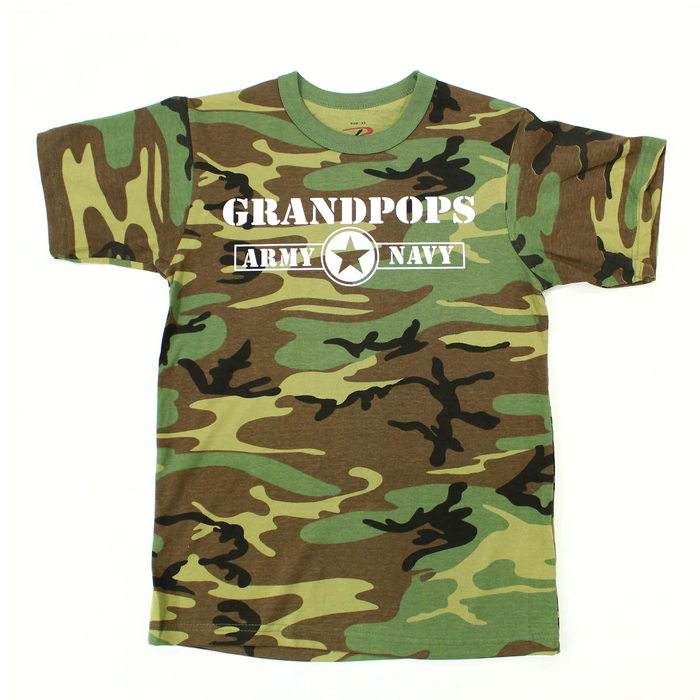 Grandpops Army Navy M81 Woodland Camo Short Sleeve T-Shirt