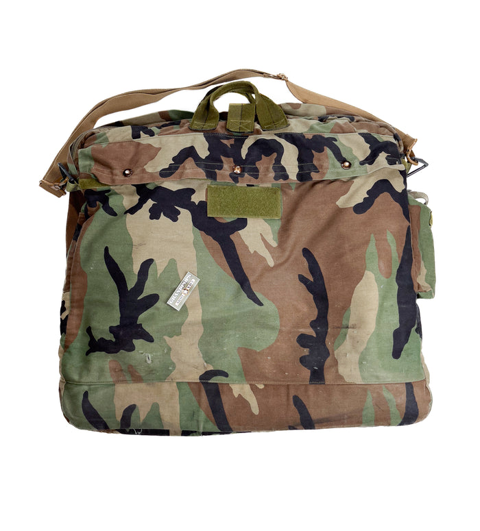 U.S. Military Original M81 Woodland Camo AH-64 Flyer's Helmet Bag