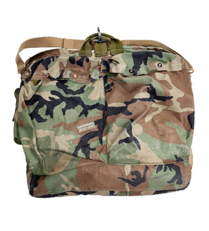 U.S. Military Original M81 Woodland Camo AH-64 Flyer's Helmet Bag