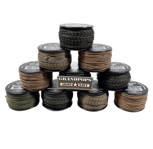 Olive Drab 3/64" Mirco 100LB Paracord 100ft Made In USA