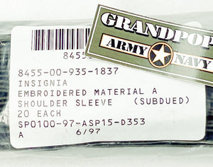 U.S. Army OD Green Subdued Sew On Branch Tape