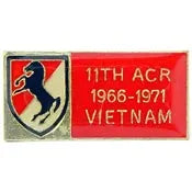 11th ACR 1966-1971 Vietnam Tour Pin