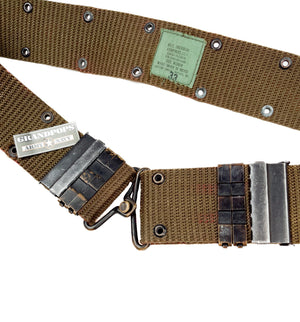 U.S. Vietnam War Original OD Green Nylon Pistol Belt w/ Metal Buckle