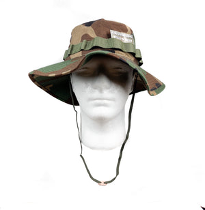 M81 Woodland Camo 3" Wide Brim Jungle Hat Ripstop Made In USA