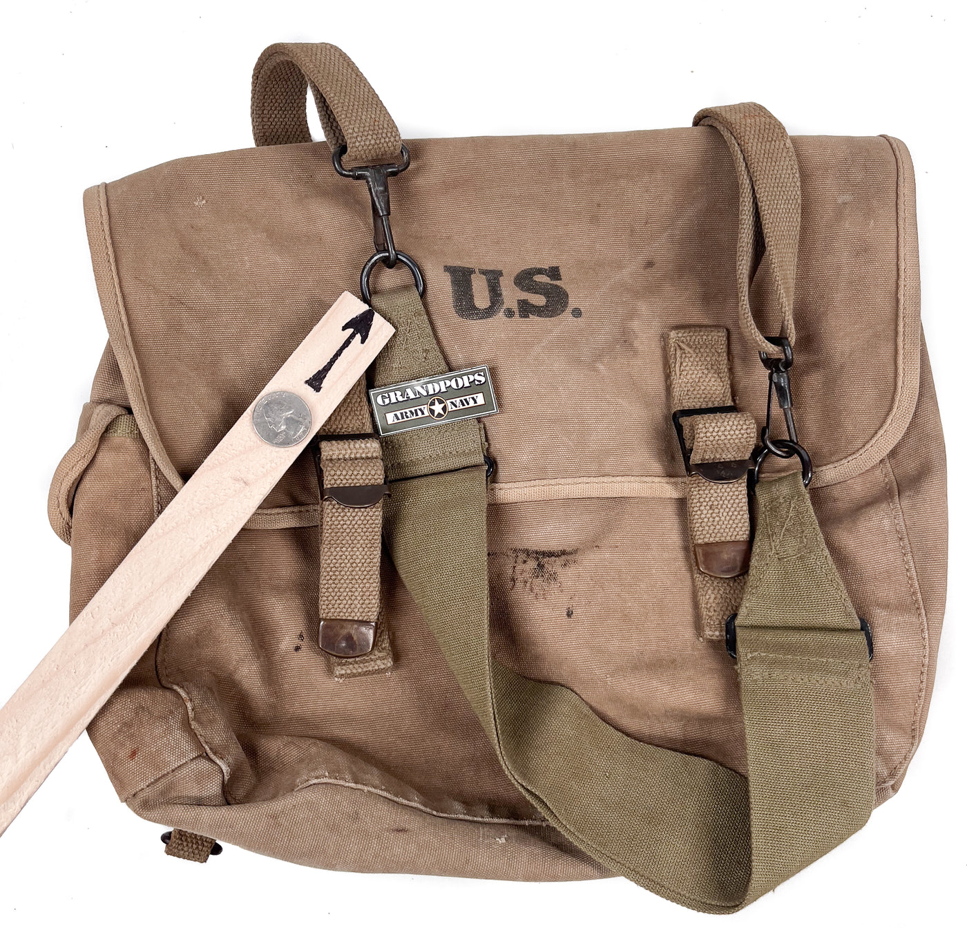 U.S. World War 2 Original Paratrooper M36 Musette Bag Shoulder 