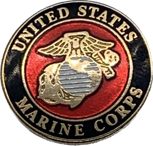 USMC Logo Gold/Black Pin