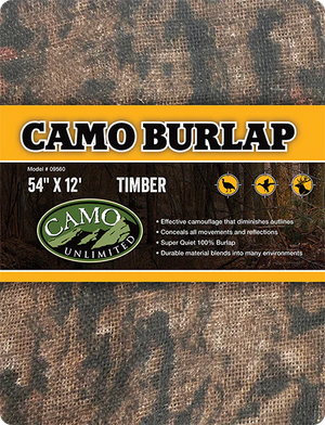 Timber Camo Burlap Roll 54" x 12"