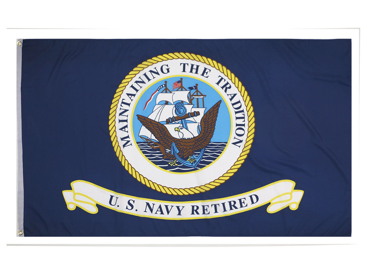 United States Navy Retired Flag 3' x 5' – GRANDPOPSARMYNAVY