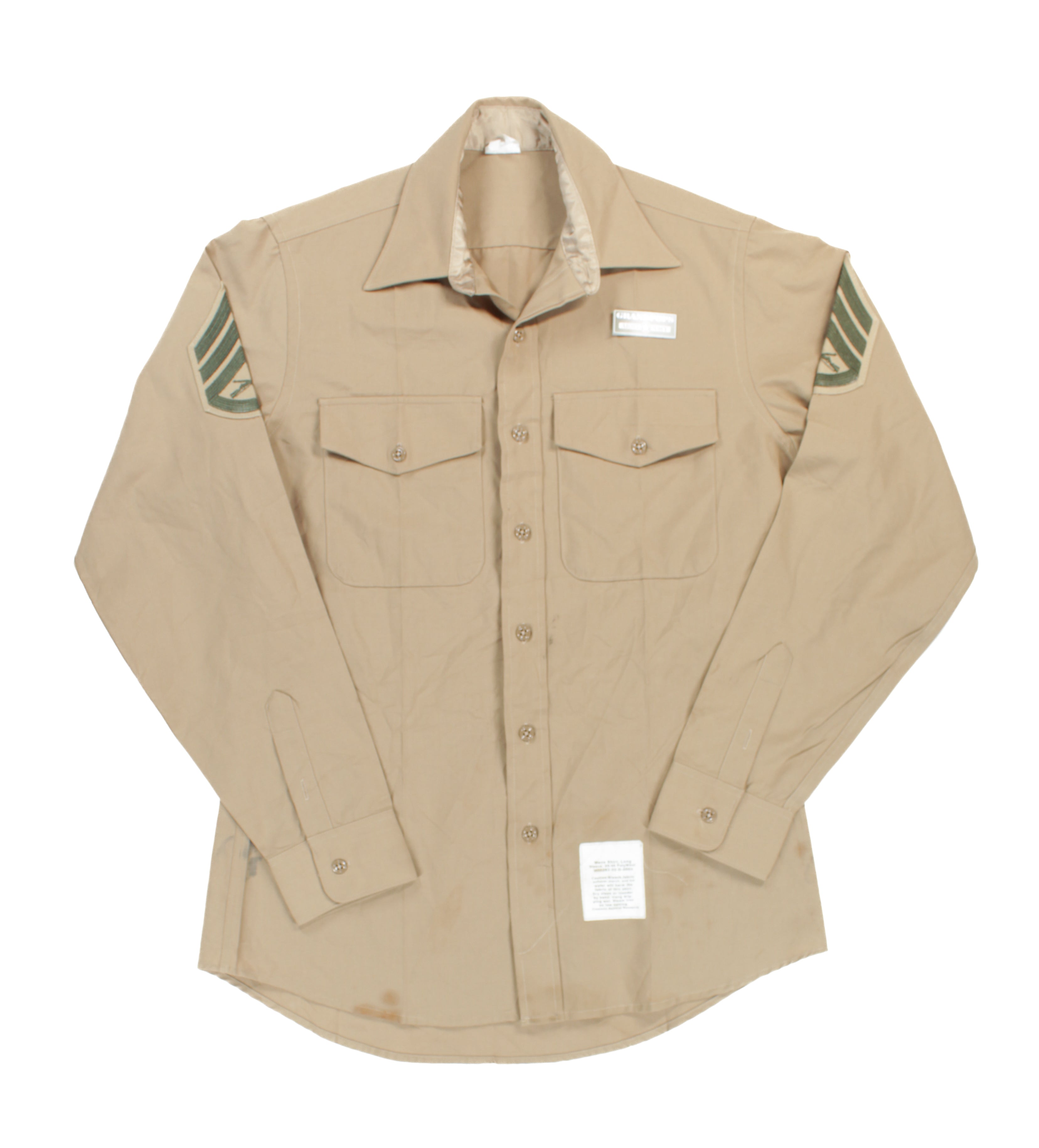 marine corps long sleeve dress shirts Usmc Women's Khaki Long Sleeve Shirt | Alpha | Military - Shop Your Navy Exchange