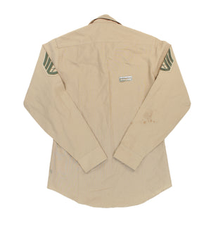 U.S. Marine Corps Khaki Long Sleeve Poly/Wool Dress Shirt