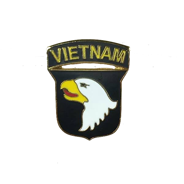 101st Vietnam Airborne Division Black/Gold Pin