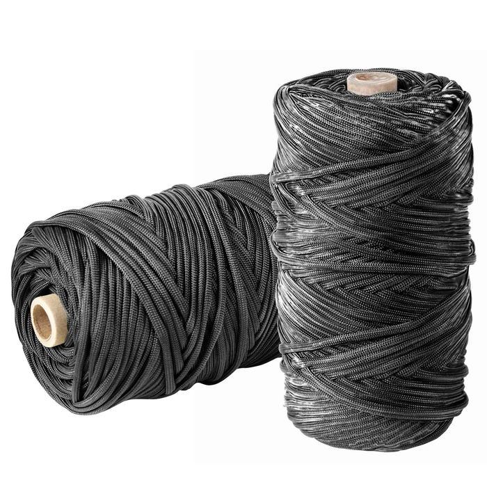 Black Nylon Paracord 550lb 300 Ft Tube