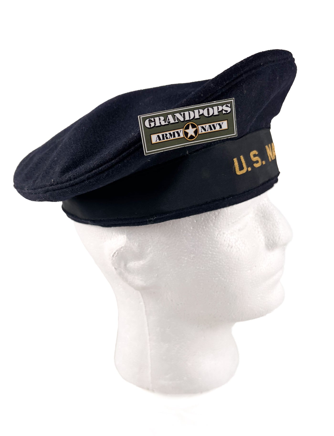 U.S. World War 2 Original USN Wool Dress Blue Sailor Beret GRANDPOPSARMYNAVY U.S. World War 2 Original USN Wool Dress Blue Sailor Beret GRANDPOPSARMYNAVY