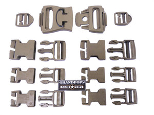 U.S. Military ITW Fastex ILBE Molle Repair Buckles 16 PIECE SET NEW