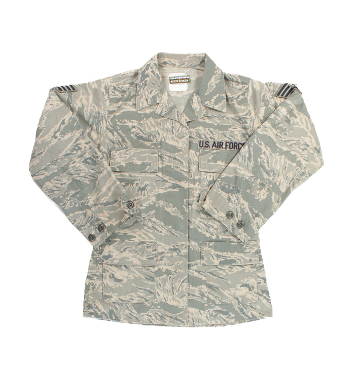 U.S. Air Force Women's ABU Digital Tiger Stripe Jacket 50% Nylon / 50% Cotton Twill USED