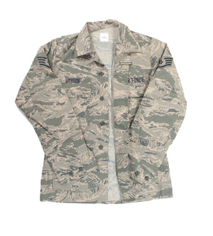 U.S. Air Force Men's ABU Digital Tiger Stripe Jacket 50% Nylon / 50% Cotton Rip-Stop USED