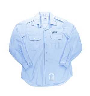 U.S. Air Force Man's Long Sleeve Blue 1150 Poly/Cotton Class A Dress Shirt USED 16 x 33 U.S. Air Force Man's Long Sleeve Blue 1150 Poly/Cotton Class A Dress Shirt USED 16 x 33