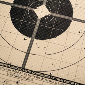 Military All-Weather 25m Multipurpose Zeroing Target - Universal MOA