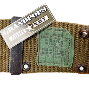 U.S. Cold War Era Original OD Green Nylon Pistol Belt w/ Metal Buckle USED