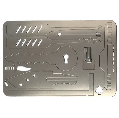 Breakout Card Low Profile EDC Stainless Steal Wallet Lock Pick Kit