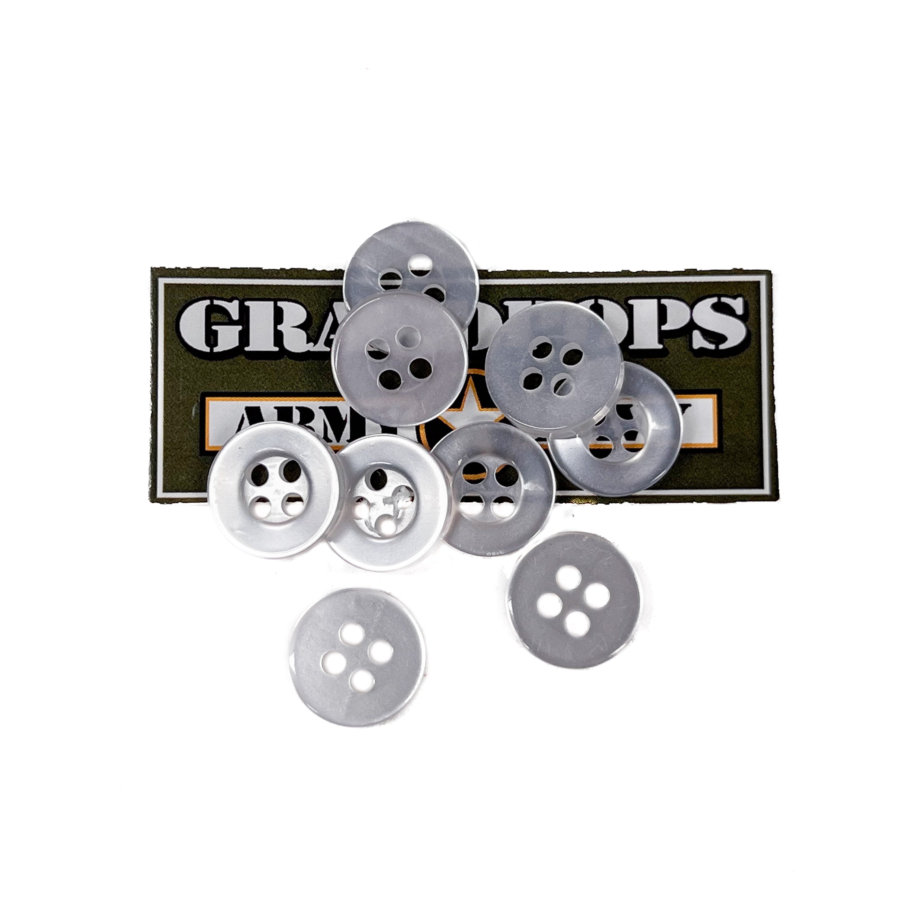 Military Dress Shirt Clear Buttons: For New & Old Style