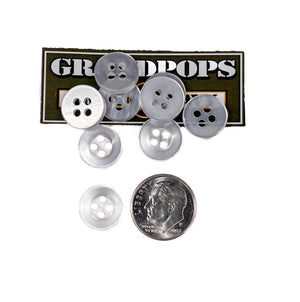 Military Dress Shirt Clear Buttons: For New & Old Style Dress Uniform Shirts