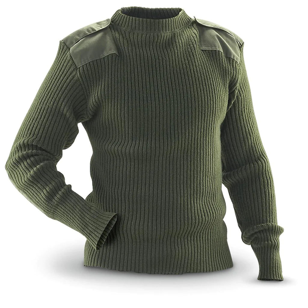 U.S. Marine Corps Olive Drab 100% Wool Commando Sweater W U.S. Marine Corps Olive Drab 100% Wool Commando Sweater W