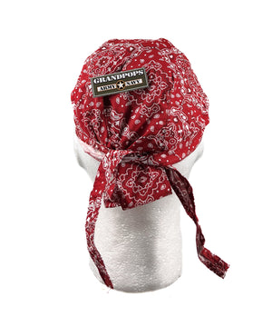 Red Paisley 100% Cotton Durag Head Wrap