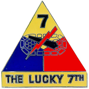 7th Armored Division (The Lucky 7th) Insignia Pin