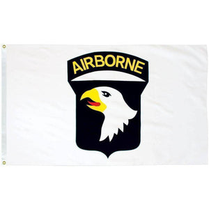 101st Airborne Division "Screaming Eagles" White Flag 3' x 5'