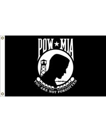 POW MIA "You Are Not Forgotten" Black Flag