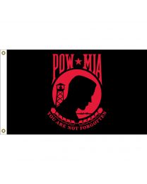 POW MIA "You Are Not Forgotten" Red Flag