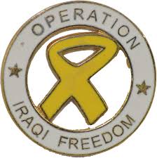 Operation Iraqi Freedom Yellow Ribbon Pin