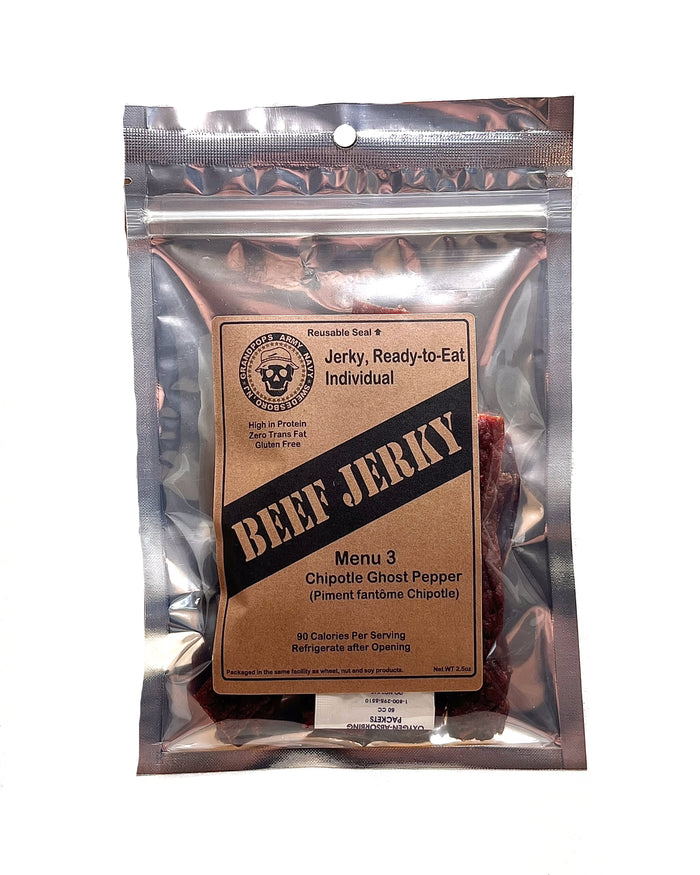 The Chipotle Ghost Pepper Beef Jerky Ration Menu 3